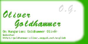 oliver goldhammer business card